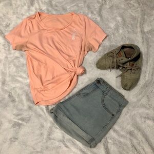 Old Navy Pink Mermaid Pocket Tee